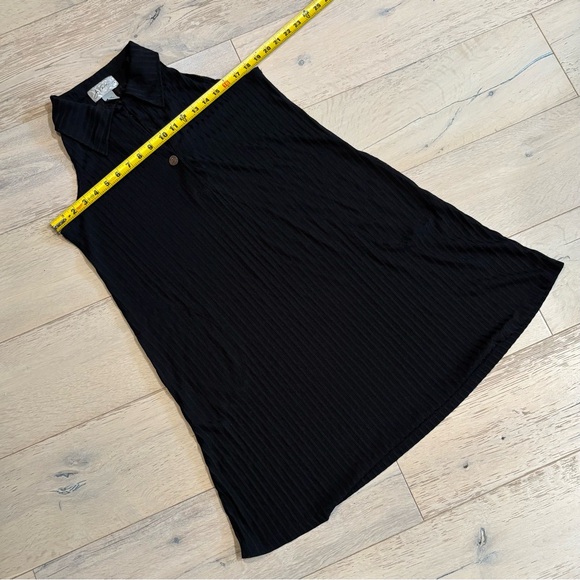 Blac Ribbed Sheer Sleeveless Popover Tunic Duster Whimsigoth Y2K Size Medium - Picture 6 of 10